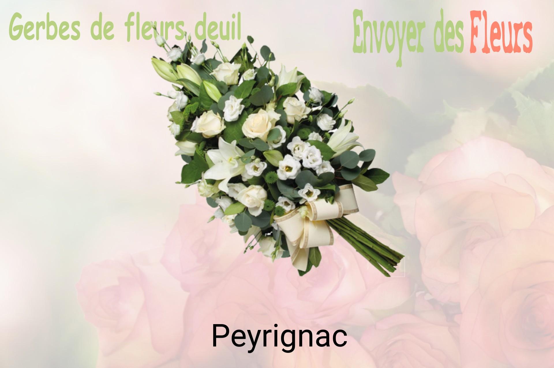 Gerbe de fleurs de deuil livrée à Peyrignac